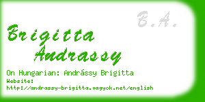 brigitta andrassy business card